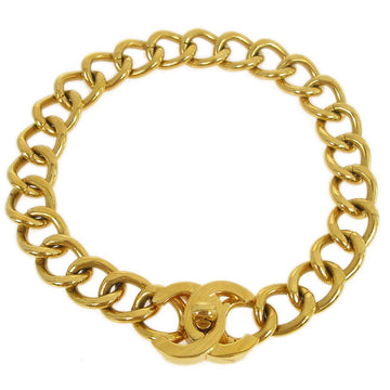 CHANEL Turnlock Gold Chain Choker 95A 130874