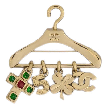 CHANEL 2002 Gripoix 'CC' Gripoix Hanger Brooch 140301