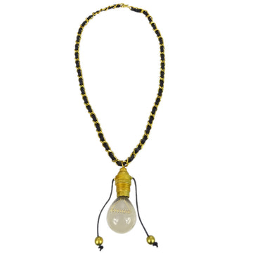 CHANEL Light Bulb Gold Chain Pendant Necklace 94P 140713