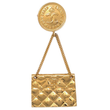 CHANEL Bag Brooch Pin Gold 26 141016