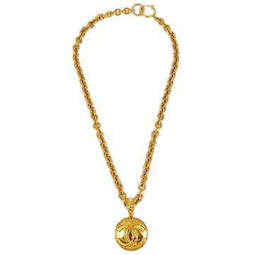 CHANEL Medallion Gold Chain Pendant Necklace 94P 141207