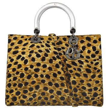 CHRISTIAN DIOR 1999 Cheetah Large Lady Dior Bag 151463