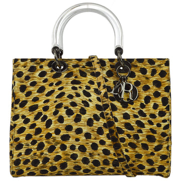 CHRISTIAN DIOR 1999 Cheetah Large Lady Dior Bag 151464