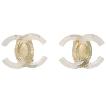 CHANEL CC Earrings Clip-On Clear 02P 131520