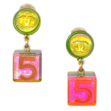 CHANEL Lucite Cube Earrings Clip-On 97A 131886