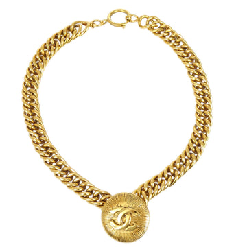 CHANEL Chain Pendant Necklace Gold 3811 151858