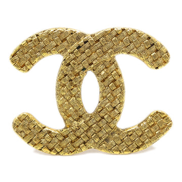 CHANEL CC Quilted Brooch Pin Gold 1262/29 142128