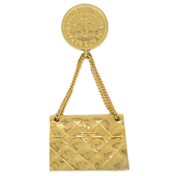 CHANEL Gold Bag Brooch Pin 23 112261