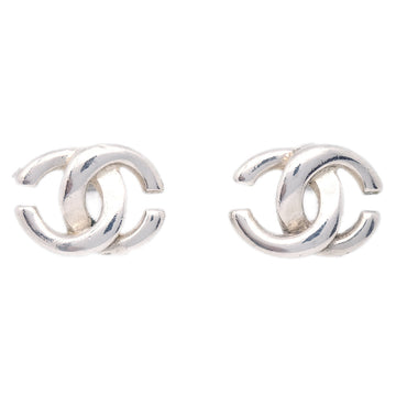 CHANEL Piercing Earrings Silver 01P 123280