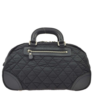 CHANEL Black Nylon Calfskin Paris-New York Duffle Handbag 123424