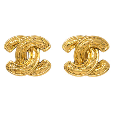 CHANEL Gold CC Earrings Clip-On 2433 132735