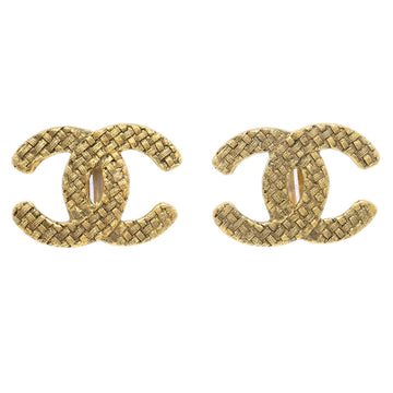 CHANEL Gold CC Earrings Clip-On 29 2878 132754