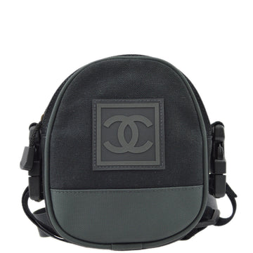 CHANEL Black Green Sport Line Bum Shoulder Bag 132941