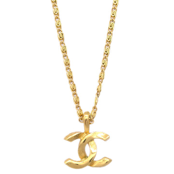 CHANEL Gold Mini CC Pendant Necklace 1982 113298