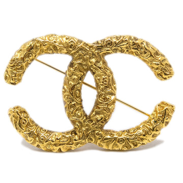 CHANEL Gold CC Brooch Pin 03A 123189