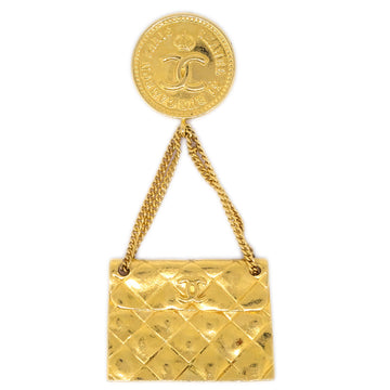 CHANEL Bag Brooch Pin Gold 25 112342