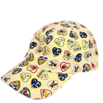 CHANEL Ivory Valentine Cap Hat #M Small Good 132905