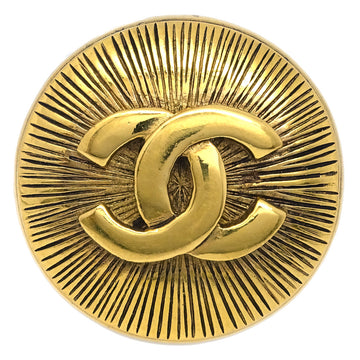 CHANEL Medallion Brooch Pin Gold 1136 123235