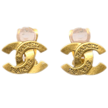CHANEL Gold CC Earrings Clip-On 99A 133047