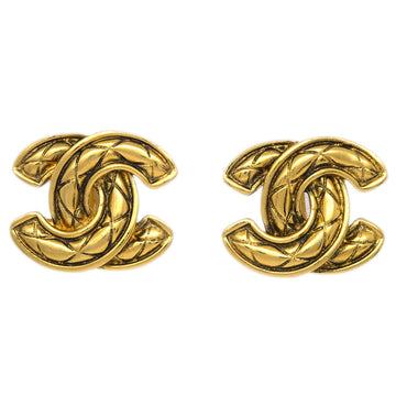 CHANEL CC Earrings Clip-On Gold 2459 KK30403