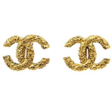CHANEL CC Earrings Clip-On Gold Large 132947
