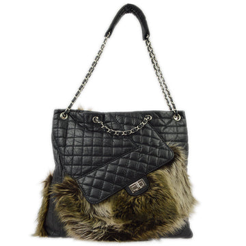 CHANEL Black Calflskin Mademoiselle Lock Shoulder Bag 161299