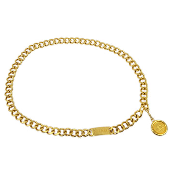 CHANEL Medallion Chain Belt Gold Small Good 113785