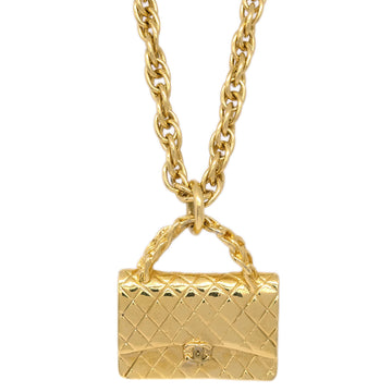 CHANEL Bag Chain Pendant Necklace Gold 95P 191187