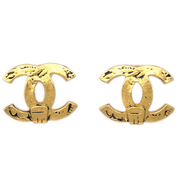 CHANEL Piercing Earrings Gold 03P 191079