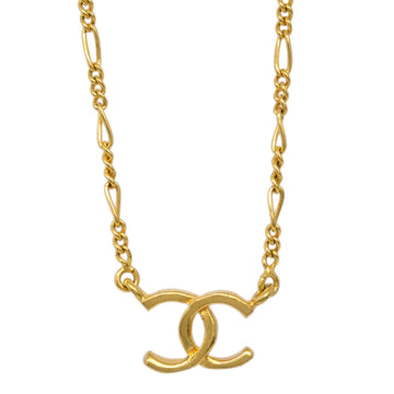 CHANEL CC Chain Pendant Necklace Gold 1982 191178