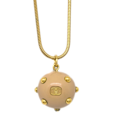 CHANEL Ball Pendant Necklace Gold 161243