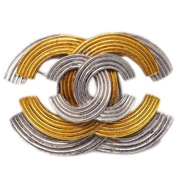CHANEL CC Brooch Pin Silver Gold 00A 191195
