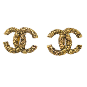 CHANEL CC Earrings Clip-On Gold 93A Large KK90834