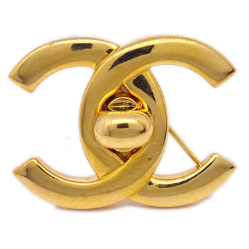 CHANEL Turnlock Brooch Pin Gold Large 96P KK90843