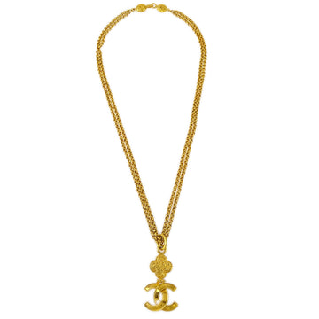 CHANEL CC Gold Chain Pendant Necklace 95A KK90853