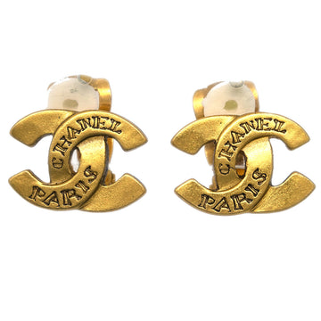 CHANEL Gold CC Earrings Clip-On 99A 171849