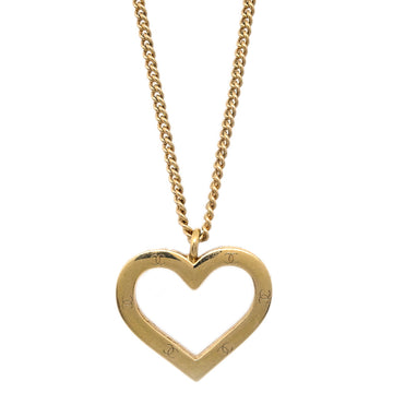 CHANEL Heart Gold Chain Pendant Necklace 04P 181219
