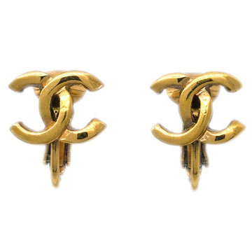 CHANEL CC Earrings Clip-On Gold 233 KK32655