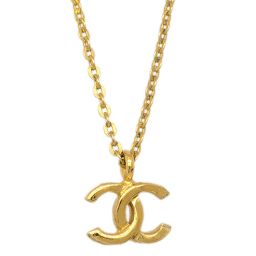 CHANEL Mini CC Chain Pendant Necklace Gold 376/1982 KK32660