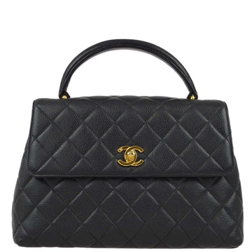 CHANEL Black Caviar Kelly Handbag 191776