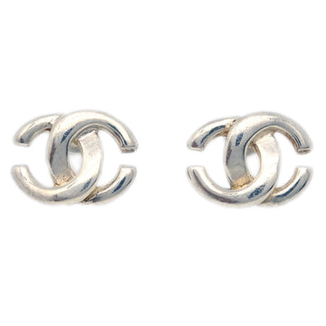 CHANEL Piercing Earrings Silver 01P 161730