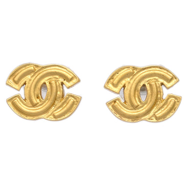 CHANEL CC Piercing Earrings Gold 01P 191421