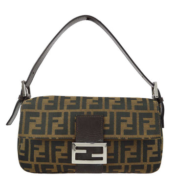 FENDI Brown Zucca Baguette Handbag 161685