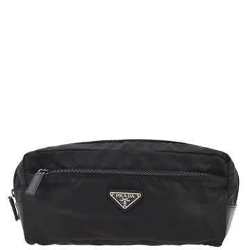 PRADA Black Nylon Clutch Bag 161822