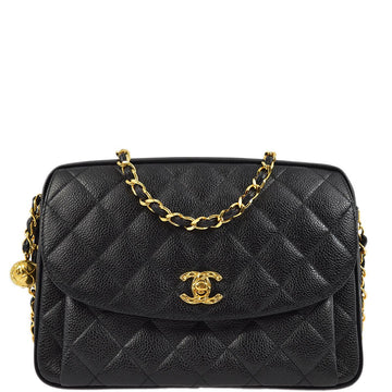 CHANEL Black Caviar Camera Bag Small 171853