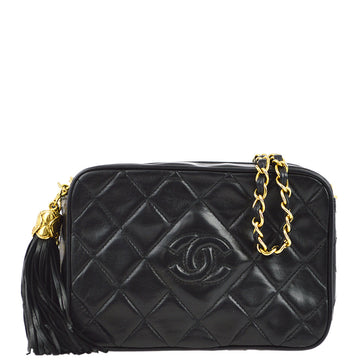 CHANEL Black Lambskin Camera Bag Mini 172428