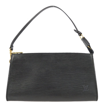 LOUIS VUITTON Black Epi Pochette Accessoires Handbag M52982 181955