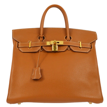 HERMES Gold Togo Haut a Courroies 32 Handbag 191603