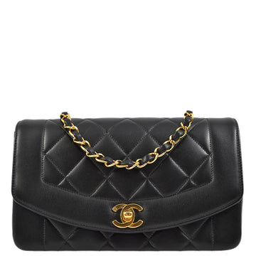 CHANEL Black Lambskin Small Diana Shoulder Bag KK31604