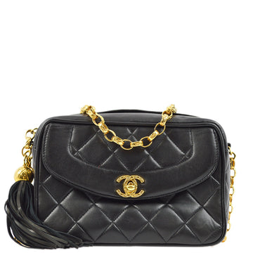 CHANEL Black Lambskin Camera Bag Mini KK32082